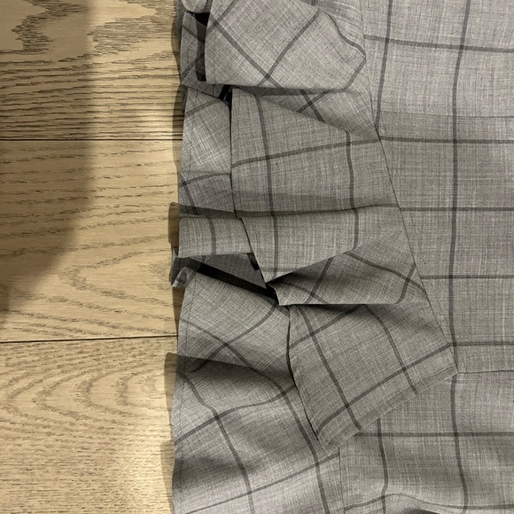 Gray Plaid Ruffle Skirt - Picture 3 of 4